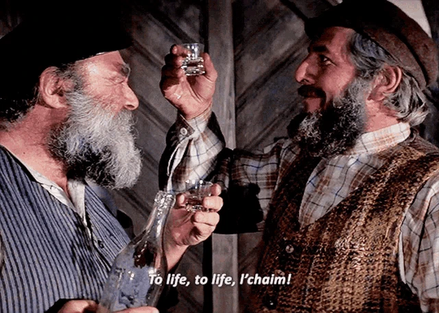 Chaim Topol as Tevye in a scene from the film Fiddler on the Roof