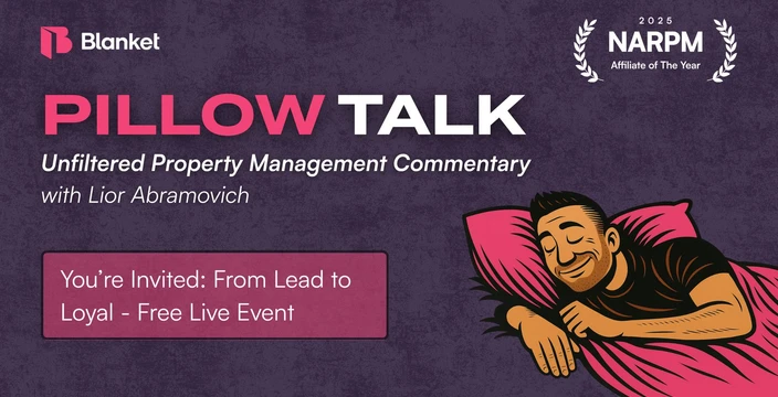 Pillow Talk title card: You're Invited: From Lead to Loyal - Free Live Event, with Lior Abramovich