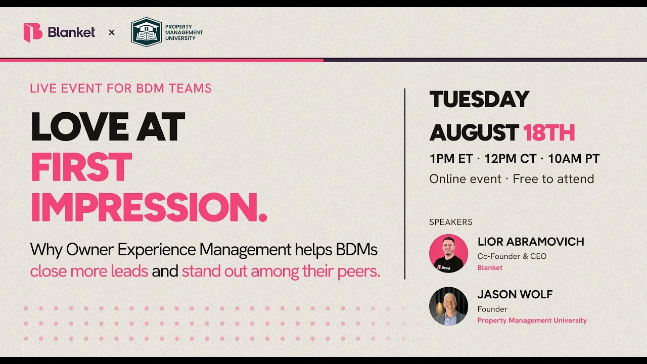 Love at First Impression webinar replay title slide