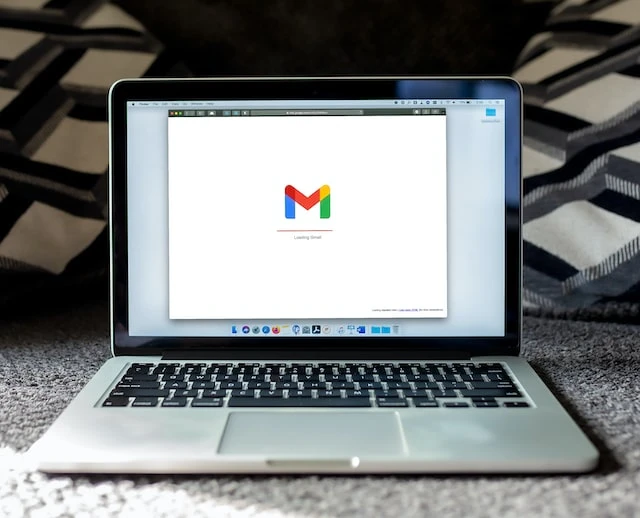 Open laptop with the Gmail icon