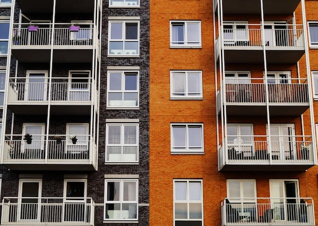 Exterior of an apartment building